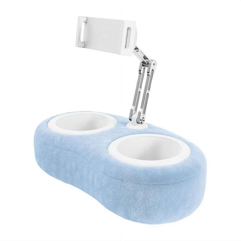 Sofa Plush Tablet Stand Pillow, Compatible With 4"-11" Phone/tablet, 180° Adjustable Rotating Pillow Stand Phone Holder for Bed,sofa,beside, for Reading, Relaxation, Watching (Blue) - Image 1